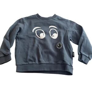 Loud Apparel Boys Grey Away Eye Graphic Sweatshirt NWT 24M European Streetwear